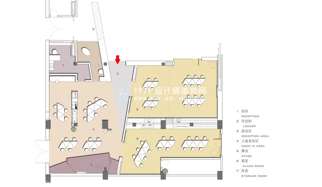 教育培訓機構室內平面圖